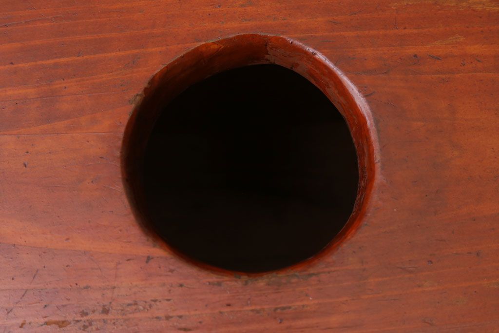 アンティーク雑貨　和製アンティーク　格子戸の古い行火(あんか)