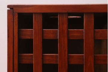 アンティーク雑貨　和製アンティーク　格子戸の古い行火(あんか)