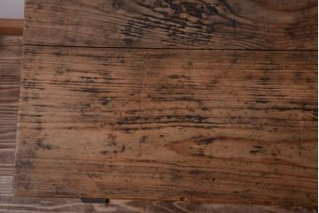 アンティーク雑貨　和製アンティーク　古い木味の平机(電話台・花台)