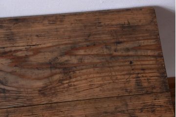 アンティーク雑貨　和製アンティーク　古い木味の平机(電話台・花台)