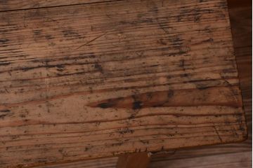 アンティーク雑貨　和製アンティーク　古い木味の平机(電話台・花台)