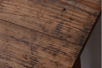 アンティーク雑貨　和製アンティーク　古い木味の平机(電話台・花台)