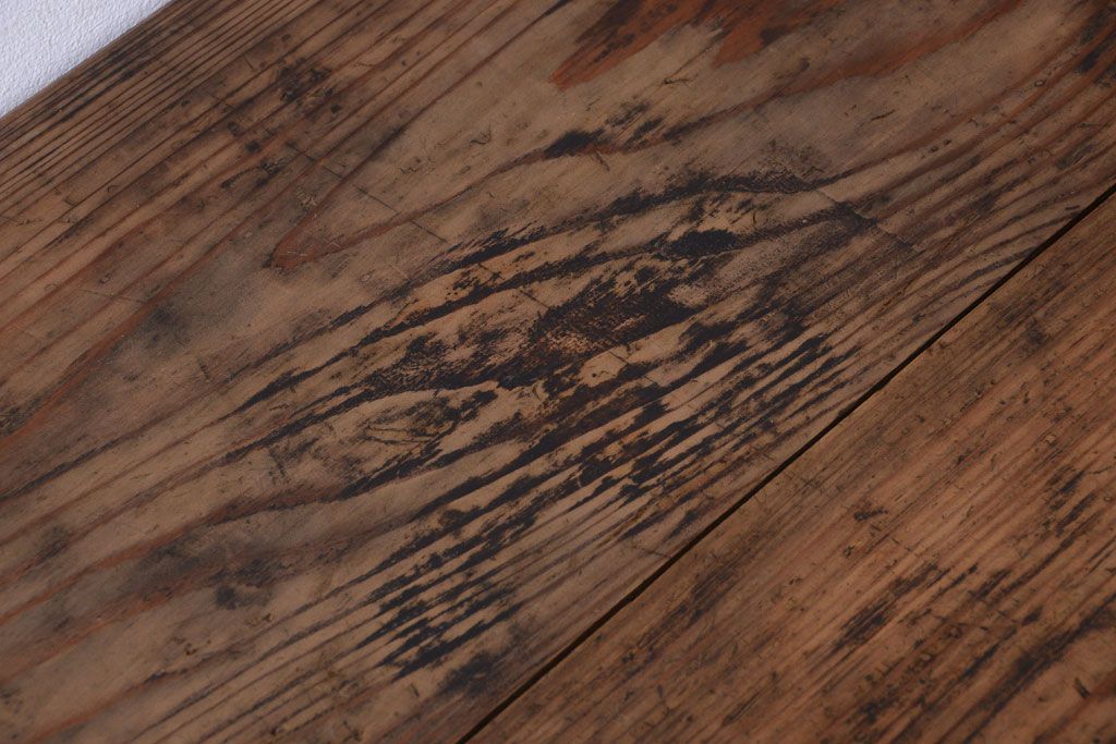 アンティーク雑貨　和製アンティーク　古い木味の平机(電話台・花台)