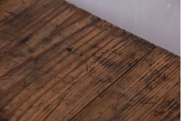 アンティーク雑貨　和製アンティーク　古い木味の平机(電話台・花台)