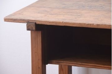 アンティーク雑貨　和製アンティーク　古い木味の平机(電話台・花台)