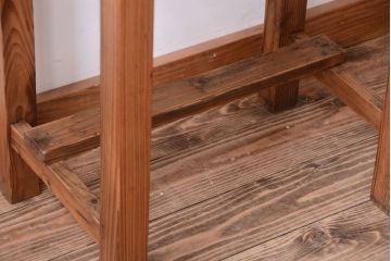 アンティーク雑貨　和製アンティーク　古い木味の平机(電話台・花台)