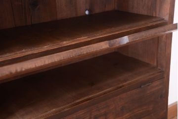 アンティーク家具　和製アンティーク　古い木のパタパタ収納棚(戸棚)