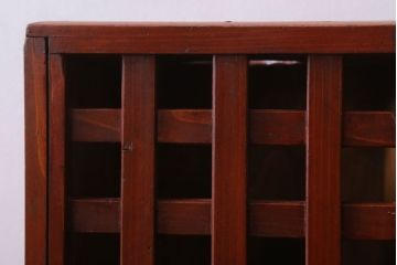 アンティーク雑貨　和製アンティーク　格子戸の古い行火(あんか)(2)