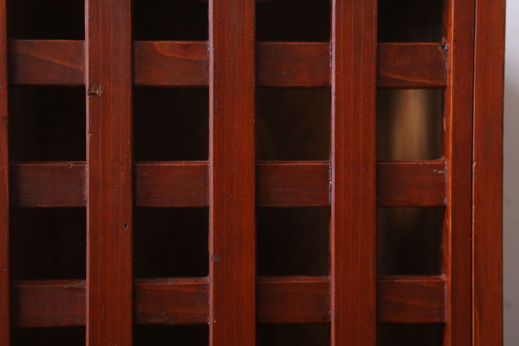 アンティーク雑貨　和製アンティーク　格子戸の古い行火(あんか)(2)