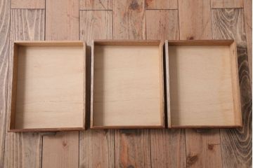 レトロ家具　昭和レトロ　ネームプレート付き!ナラ材のアンティーク小引き出し(2)