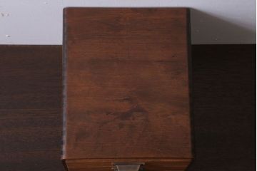 レトロ家具　昭和レトロ　ナラ材・カバ材製!小さくてかわいいアンティーク小引き出し