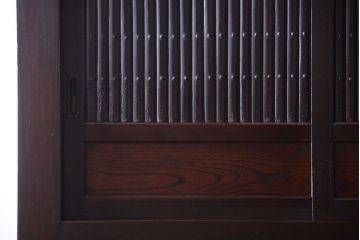 アンティーク家具　古民具・骨董　昇り引き出し付き!六尺水屋箪笥(近江水屋箪笥、食器棚)