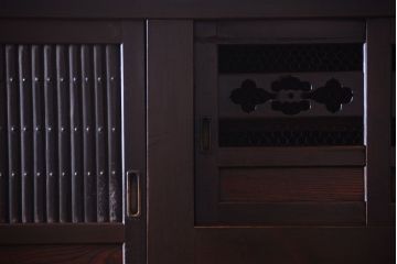 アンティーク家具　古民具・骨董　昇り引き出し付き!六尺水屋箪笥(近江水屋箪笥、食器棚)