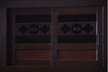 アンティーク家具　古民具・骨董　昇り引き出し付き!六尺水屋箪笥(近江水屋箪笥、食器棚)