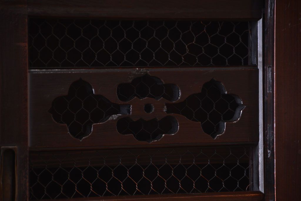 アンティーク家具　古民具・骨董　昇り引き出し付き!六尺水屋箪笥(近江水屋箪笥、食器棚)