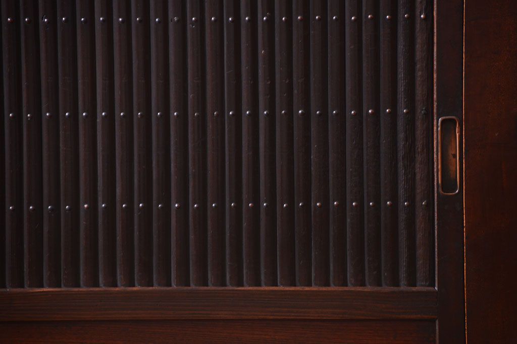 アンティーク家具　古民具・骨董　昇り引き出し付き!六尺水屋箪笥(近江水屋箪笥、食器棚)