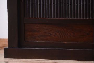 アンティーク家具　古民具・骨董　昇り引き出し付き!六尺水屋箪笥(近江水屋箪笥、食器棚)