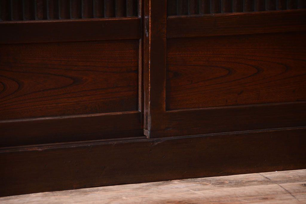 アンティーク家具　古民具・骨董　昇り引き出し付き!六尺水屋箪笥(近江水屋箪笥、食器棚)