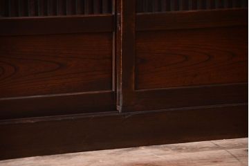 アンティーク家具　古民具・骨董　昇り引き出し付き!六尺水屋箪笥(近江水屋箪笥、食器棚)