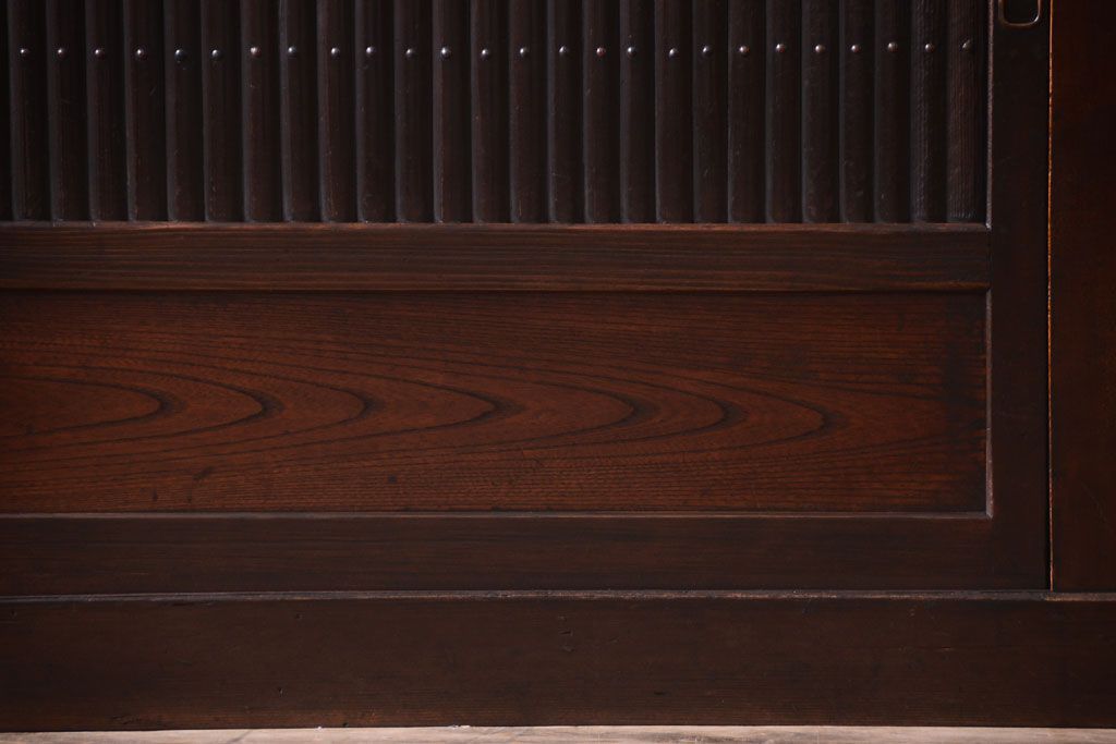 アンティーク家具　古民具・骨董　昇り引き出し付き!六尺水屋箪笥(近江水屋箪笥、食器棚)