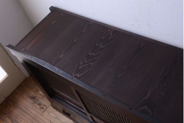 アンティーク家具　古民具・骨董　昇り引き出し付き!六尺水屋箪笥(近江水屋箪笥、食器棚)