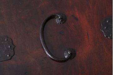 アンティーク雑貨　古民具・骨董　総欅!玉杢材製のアンティーク上手物硯箱