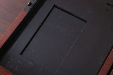 アンティーク雑貨　古民具・骨董　総欅!玉杢材製のアンティーク上手物硯箱