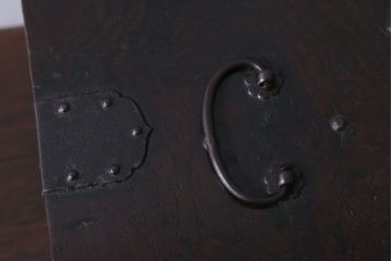 アンティーク雑貨　古民具・骨董　総栗!金具が立派な古い硯箱