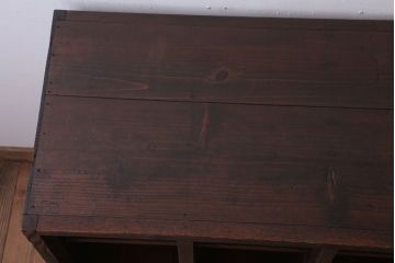 アンティーク家具　和製アンティーク　5杯引き出し付き!マス目収納棚