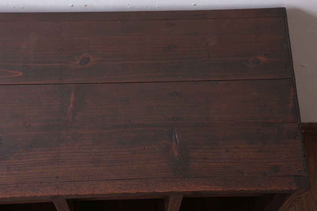 アンティーク家具　和製アンティーク　5杯引き出し付き!マス目収納棚