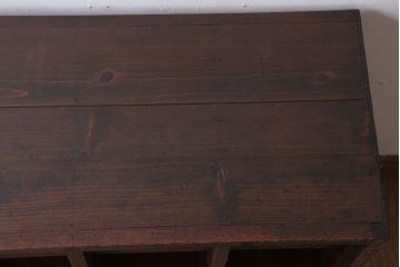 アンティーク家具　和製アンティーク　5杯引き出し付き!マス目収納棚