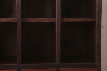 アンティーク家具　和製アンティーク　5杯引き出し付き!マス目収納棚