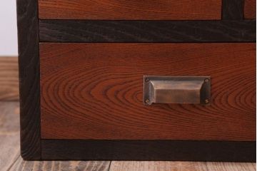 アンティーク家具　和製アンティーク　5杯引き出し付き!マス目収納棚