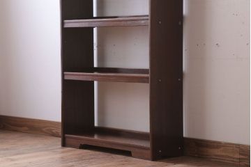 アンティーク家具　 アンティーク　古い木製のシンプルな本棚(飾り棚・ブックシェルフ)