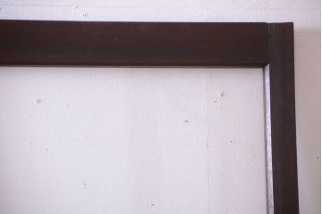 和製アンティーク　ダイヤガラス入り!幅広ガラス戸2枚セット