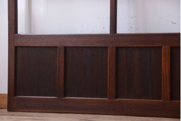 和製アンティーク　ダイヤガラス入り!幅広ガラス戸2枚セット