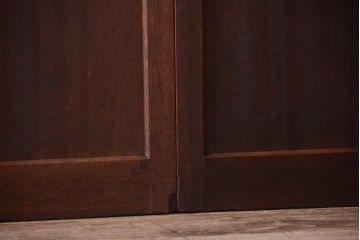 和製アンティーク　ダイヤガラス入り!幅広ガラス戸2枚セット