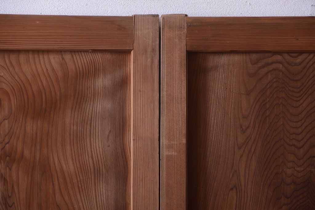 古民具・骨董　明治〜大正　高級品!一枚板の上質な障子帯戸4枚セット