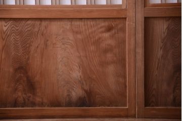 古民具・骨董　明治〜大正　高級品!一枚板の上質な障子帯戸4枚セット