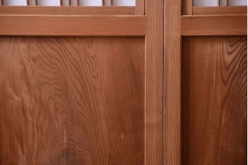 古民具・骨董　明治〜大正　高級品!一枚板の上質な障子帯戸4枚セット