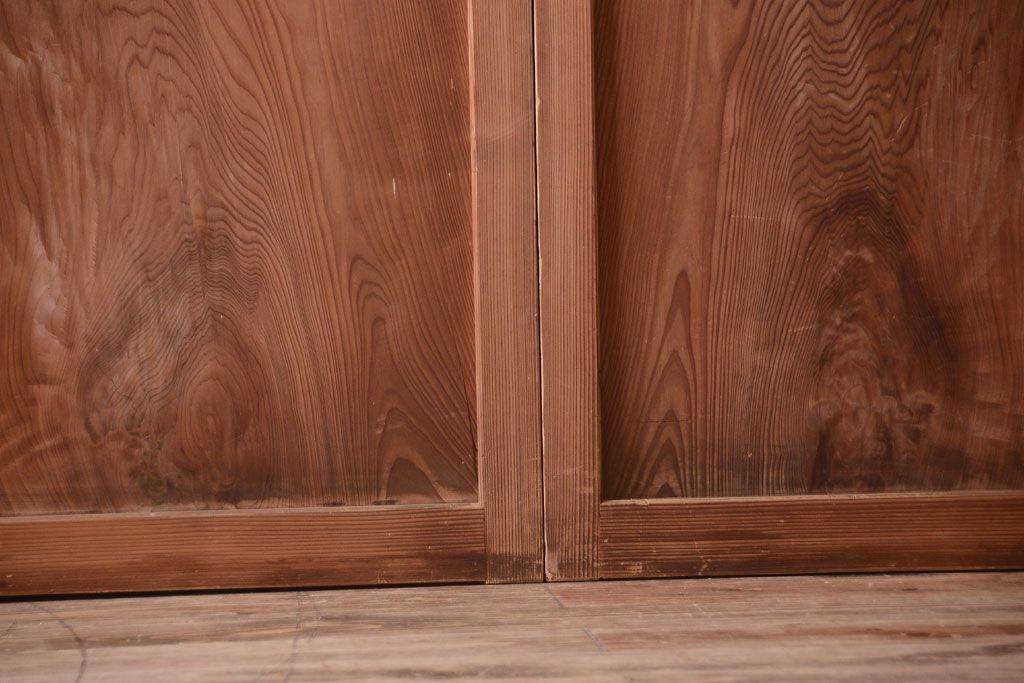 古民具・骨董　明治〜大正　高級品!一枚板の上質な障子帯戸4枚セット