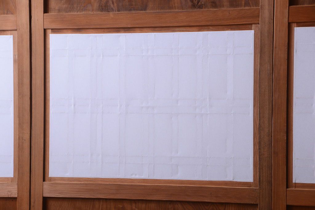 古民具・骨董　明治〜大正　高級品!一枚板の上質な障子帯戸4枚セット