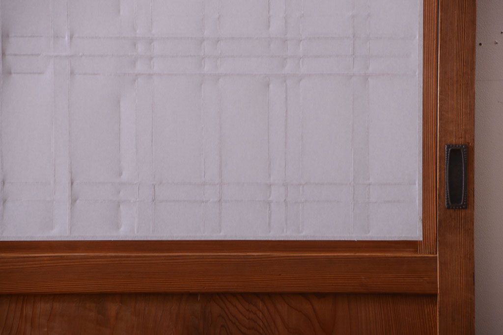 古民具・骨董　明治〜大正　高級品!一枚板の上質な障子帯戸4枚セット