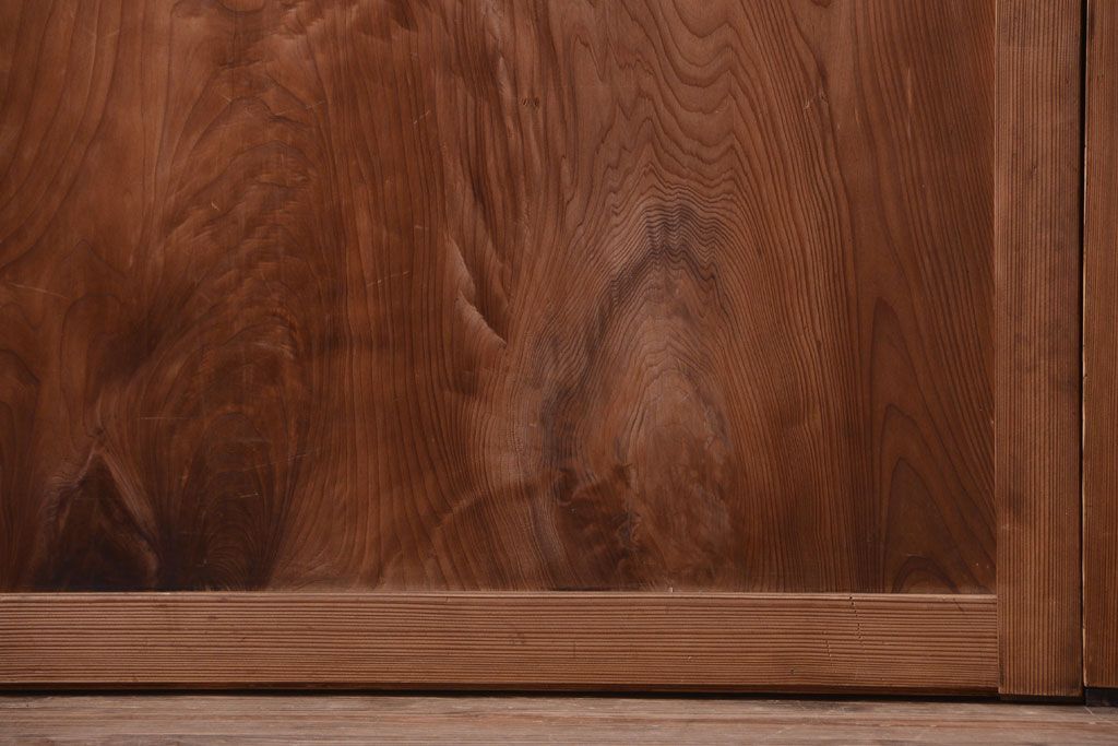 古民具・骨董　明治〜大正　高級品!一枚板の上質な障子帯戸4枚セット