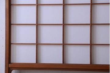 中古　直ガラス障子戸2枚セット(雪見障子戸、引き戸、擦り上げ障子戸、擦上障子戸)(2)