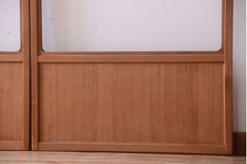 中古　直ガラス障子戸2枚セット(雪見障子戸、引き戸、擦り上げ障子戸、擦上障子戸)(2)