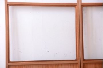 中古　直ガラス障子戸2枚セット(雪見障子戸、引き戸、擦り上げ障子戸、擦上障子戸)(2)