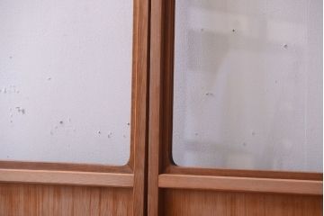 中古　直ガラス障子戸2枚セット(雪見障子戸、引き戸、擦り上げ障子戸、擦上障子戸)(2)