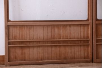 中古　直ガラス障子戸2枚セット(雪見障子戸、引き戸、擦り上げ障子戸、擦上障子戸)(2)
