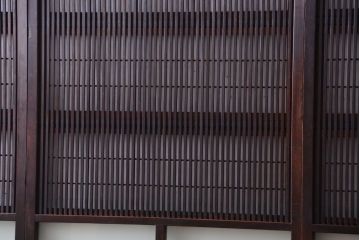 古民具・骨董　裏障子付き!アンティークガラス帯格子戸